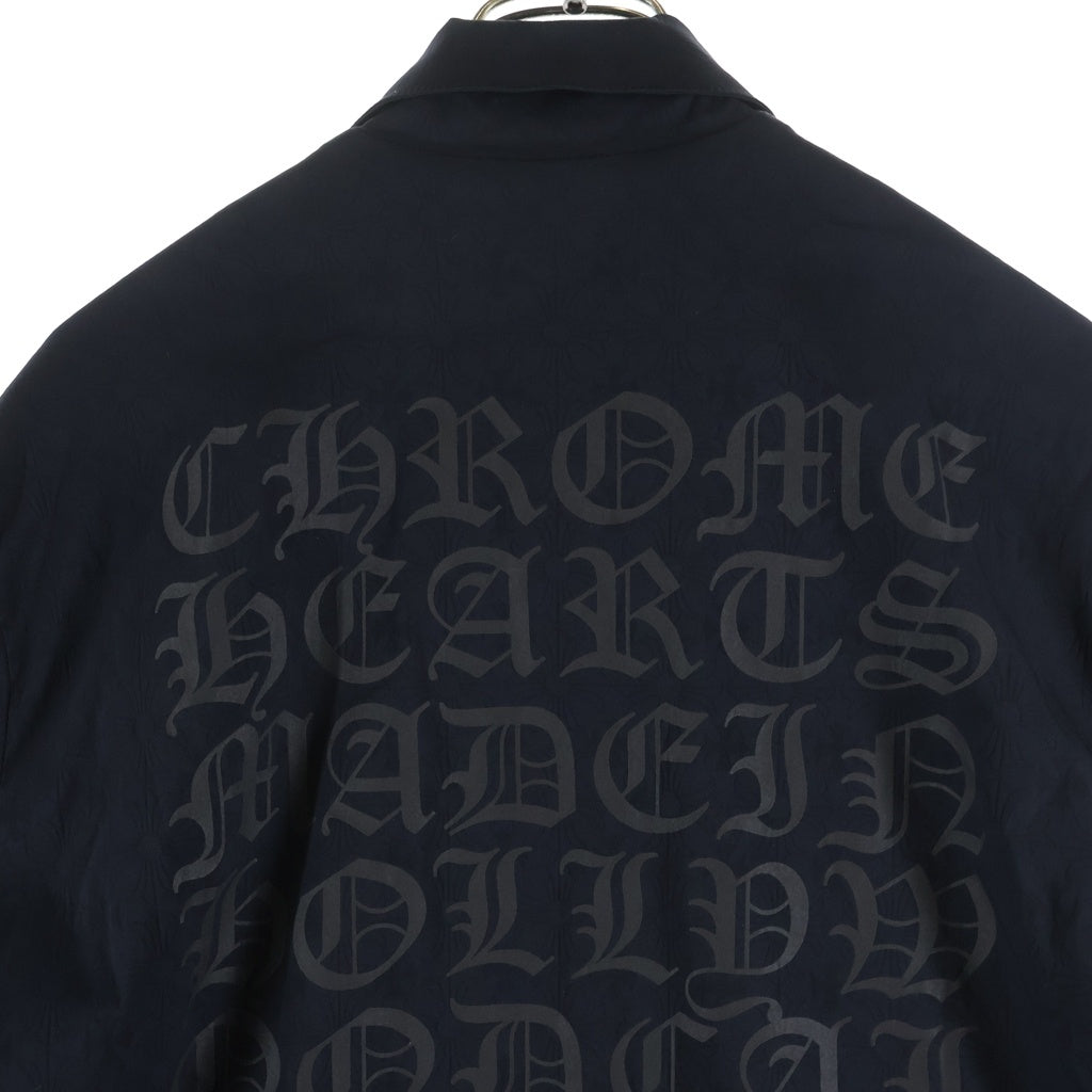 CHROME HEARTS(クロムハーツ) RIGGINS FBRC ENGLISH PRINT NYLON COACH JACKET CH総柄 オールドイングリッシュプリント ナイロンコーチジャケット ブラック