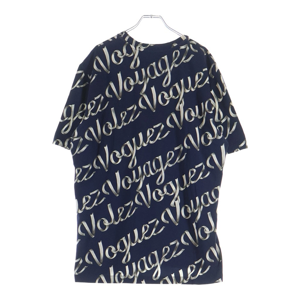 LOUIS VUITTON(ルイヴィトン) Voguez Volez Voyagez エトールリボン総柄 半袖Tシャツ カットソー ネイビー HAY92W