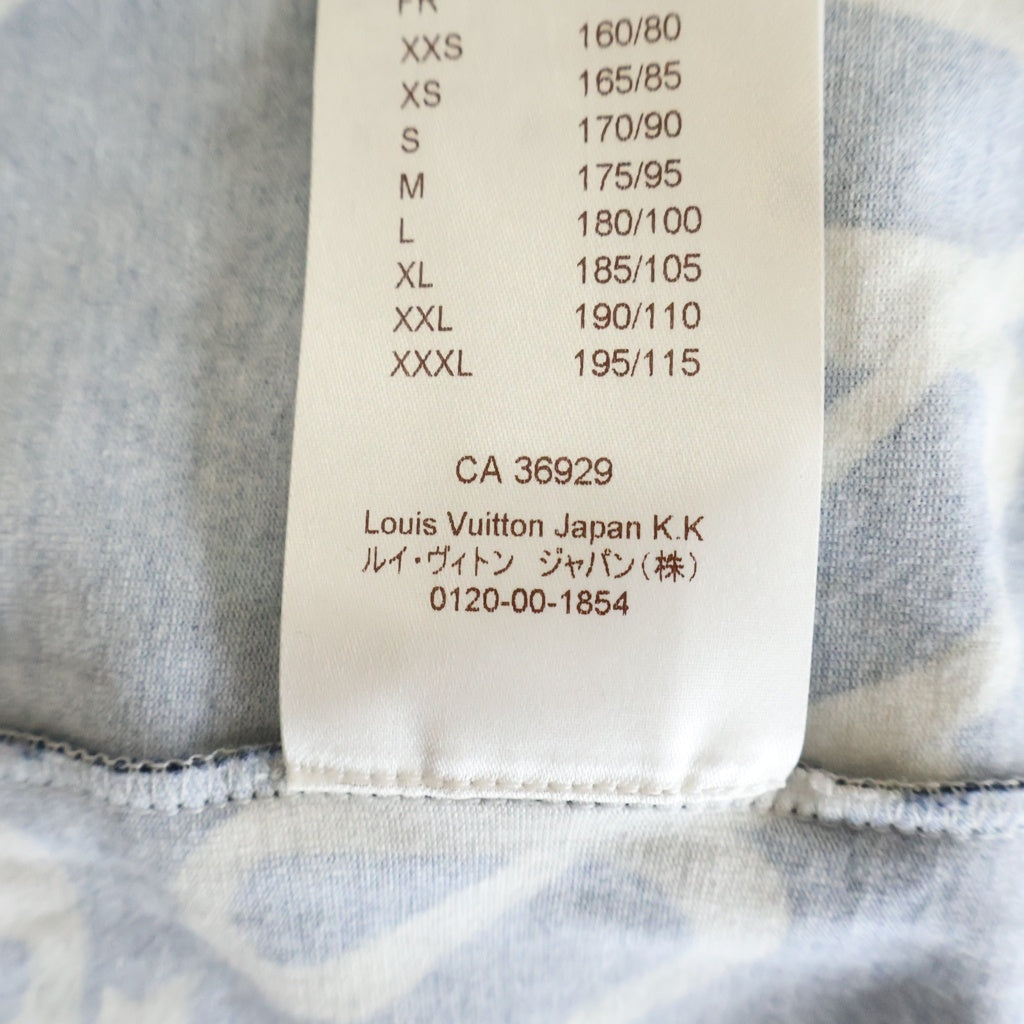 LOUIS VUITTON(ルイヴィトン) Voguez Volez Voyagez エトールリボン総柄 半袖Tシャツ カットソー ネイビー HAY92W
