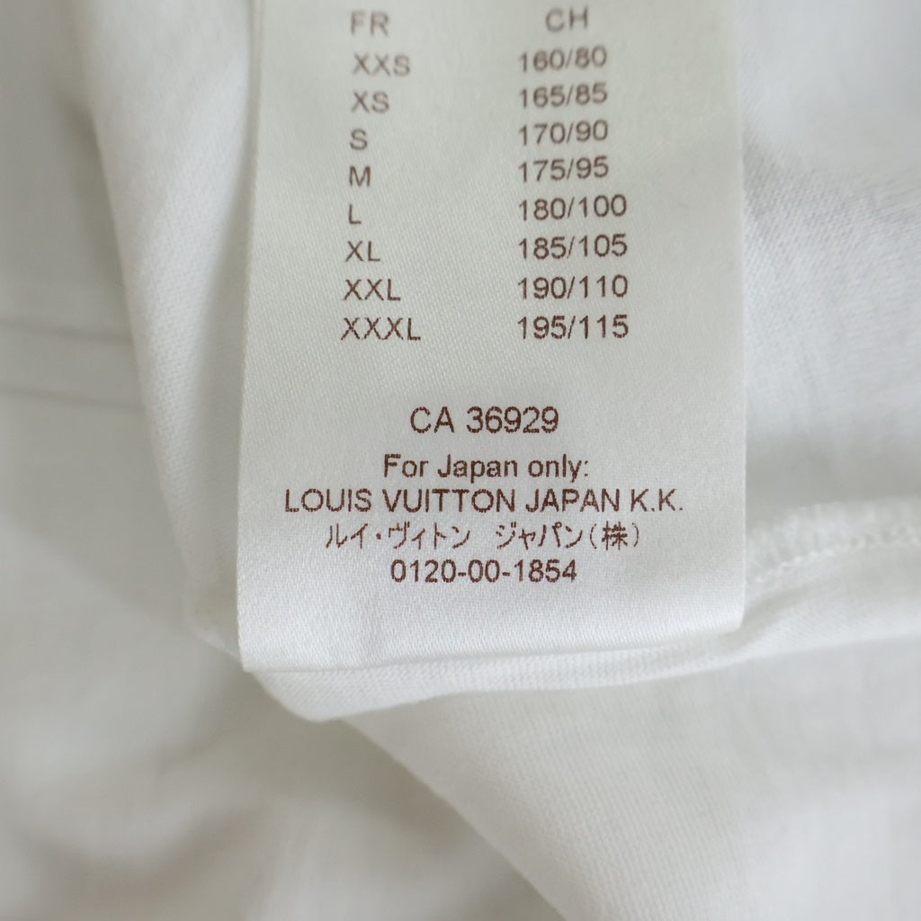 LOUIS VUITTON(ルイヴィトン) ×FRAGMENT DESIGN フロントロゴプリント 半袖Tシャツ カットソー ホワイト RM172M