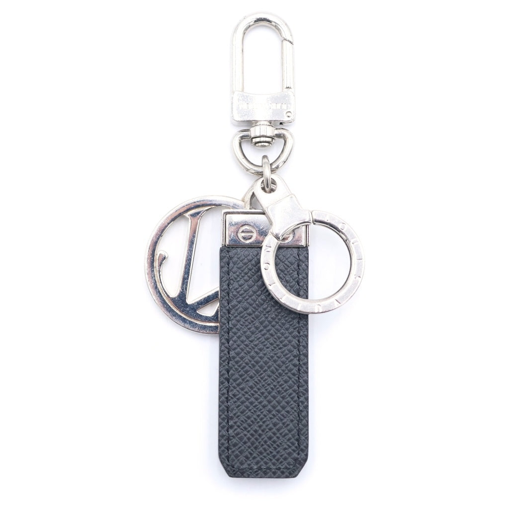 LOUIS VUITTON(ルイヴィトン) タイガ ポルトクレ LVクラブ キーリング キーホルダー バッグチャーム M65046 ブラック