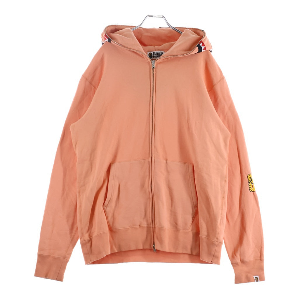 A BATHING APE(アベイシングエイプ) PONR 2nd Shark Full Zip Hoodie シャーク フルジップ プルオーバースウェットパーカー フーディ ピンク 001ZPH301015X