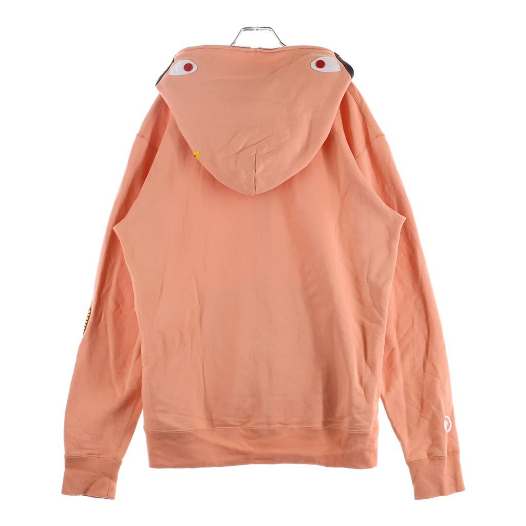 A BATHING APE(アベイシングエイプ) PONR 2nd Shark Full Zip Hoodie シャーク フルジップ プルオーバースウェットパーカー フーディ ピンク 001ZPH301015X