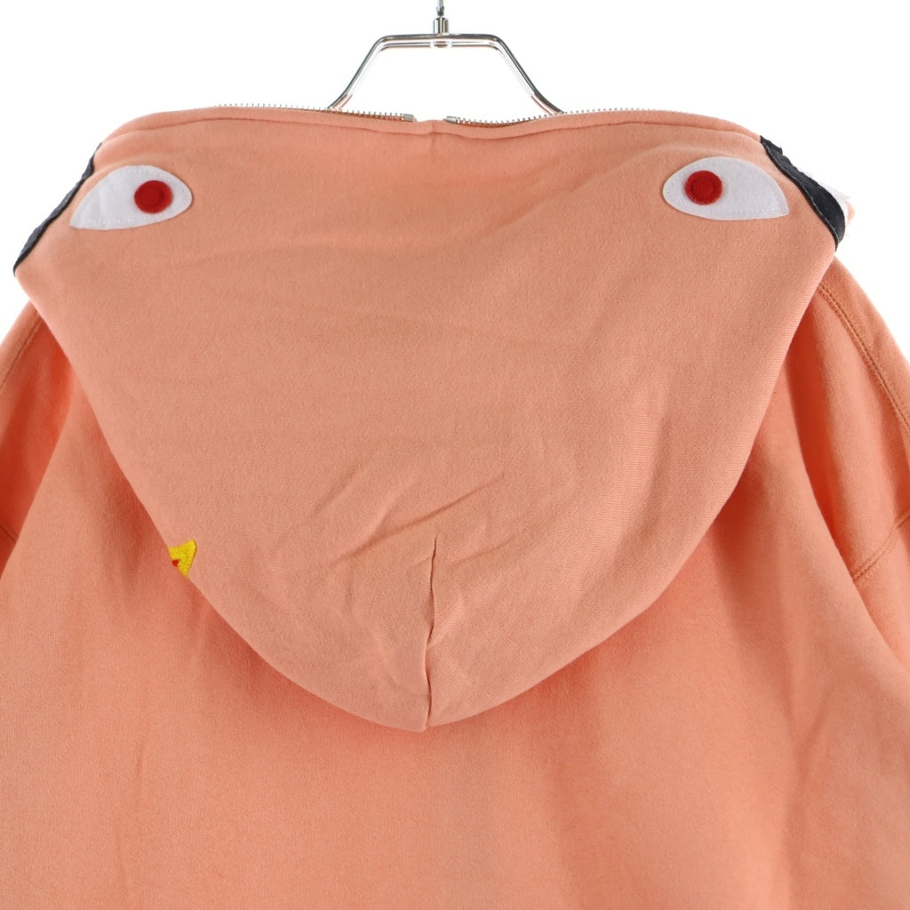 A BATHING APE(アベイシングエイプ) PONR 2nd Shark Full Zip Hoodie シャーク フルジップ プルオーバースウェットパーカー フーディ ピンク 001ZPH301015X