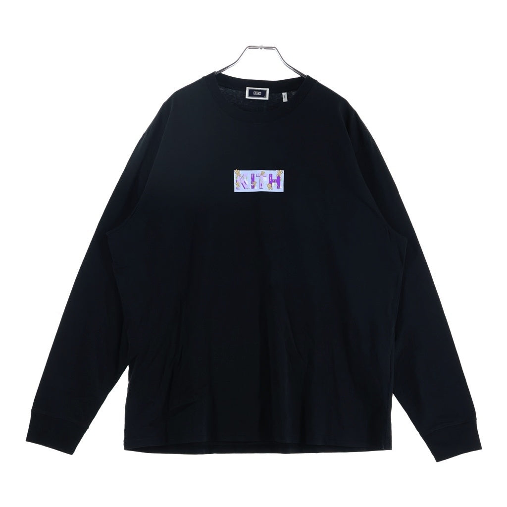 KITH(キス) 21AW SUPERWAXX CLASSIC LOGO L/S TEE スーパーワックス クラシックロゴ 長袖Tシャツ カットソー ブラック 21-070-060-0027-1-0