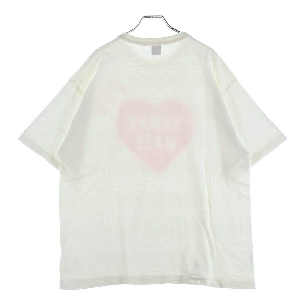 HUMAN MADE(ヒューマンメイド) DAILY S/S TEE フロントハートロゴ クルーネック 半袖Tシャツ カットソー ホワイト/ピンク