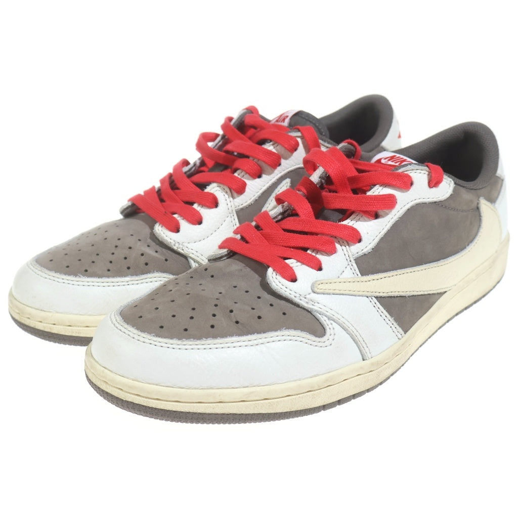 NIKE(ナイキ) ×TRAVIS SCOTT AIR JORDAN1 LOW OG SP トラヴィススコット エアジョーダン1 リバースモカ ローカットスニーカー ホワイト/ベージュ US11/29cm DM7866-162