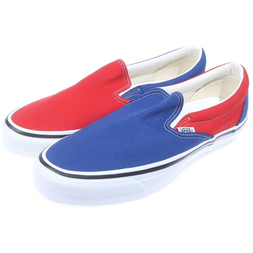 VANS(ヴァンズ) × ENGINEERED GARMENTS OTW CLASSIC SLIP-ON 98 エンジニアドガーメンツ クラシック スリッポン ローカットスニーカー ブルー/レッド US11/29cm VN000EBPZ11