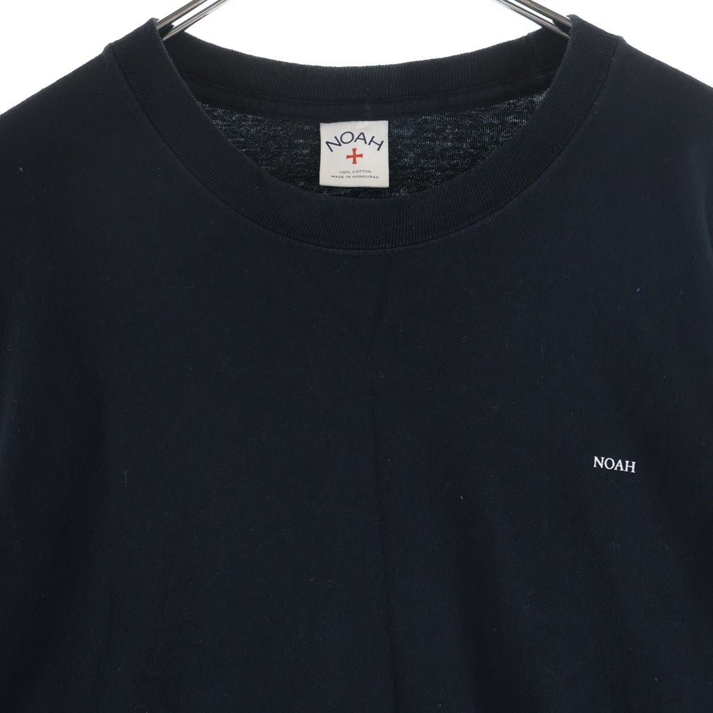 NOAH(ノア) Floral L/S Tee アームフローラルプリント クルーネック 長袖Tシャツ カットソー ブラック