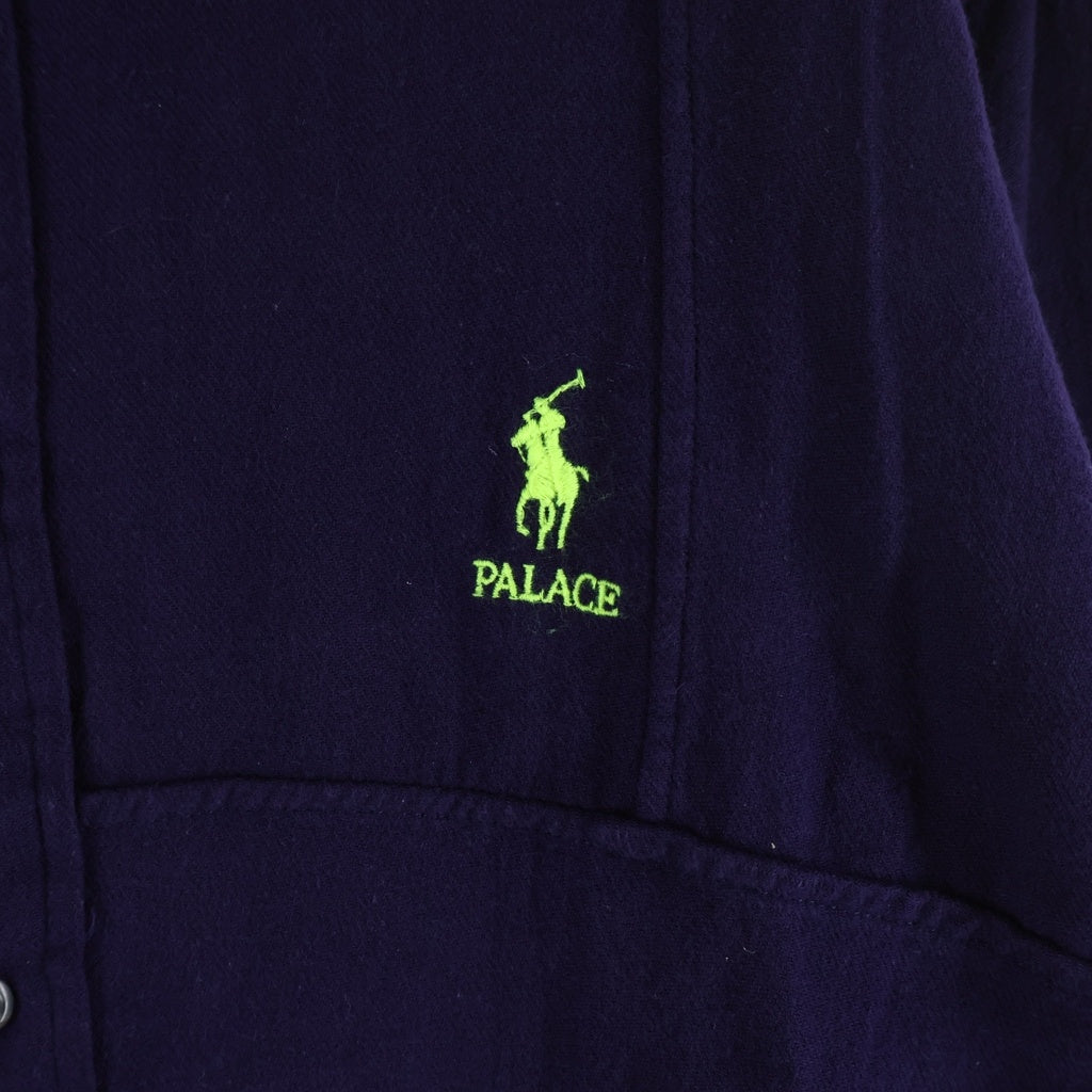 Palace Skateboards(パレススケートボーズ) × Polo Ralph Lauren B.D Shirts ポロラルフローレン フランネル ボタンダウン 長袖シャツ ネイビー