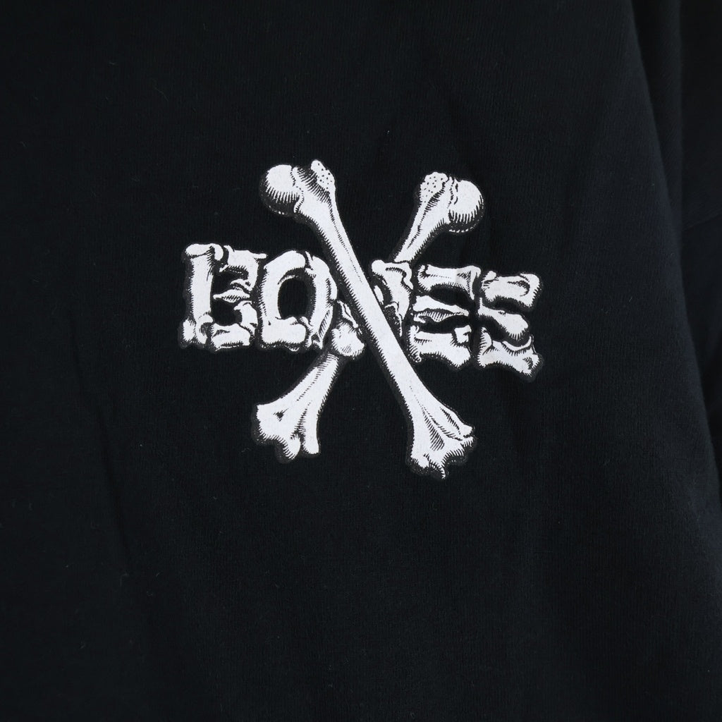 POWELL PERALTA(パウエルペラルタ) Powell Bones L/S Tee パウエル クロスボーン プリント クルーネック 長袖Tシャツ カットソー ブラック BSXBLTSBKLG