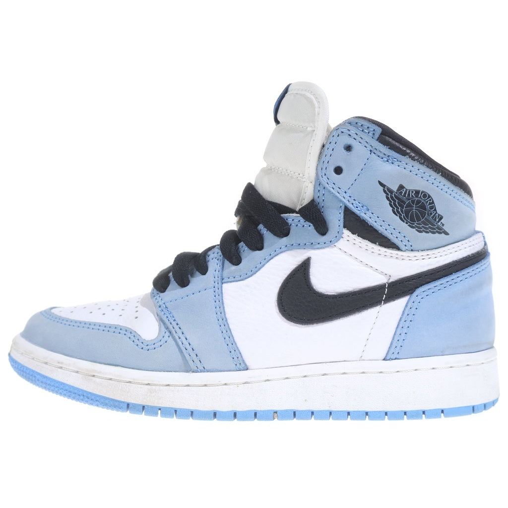NIKE(ナイキ) GS AIR JORDAN 1 HIGH UNIVERSITY BLUE エアジョーダン 1 ユニバーシティ ハイカットスニーカー レディース ホワイト/ブルー US3.5Y/22.5cm 575441-134