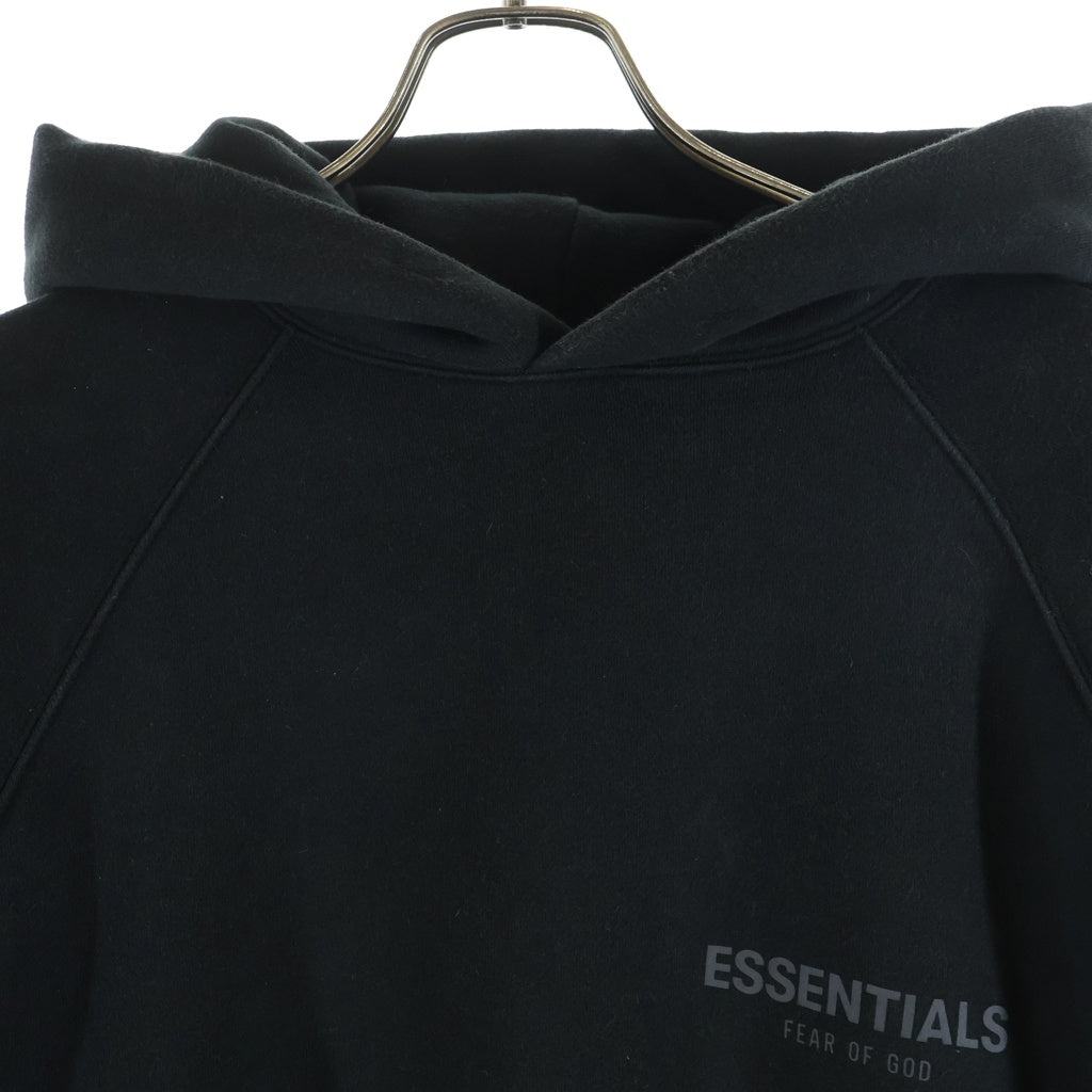 FEAR OF GOD ESSENTIALS(フィアオブゴッド エッセンシャルズ) リフレクター ロゴプリント スウェットパーカー フーディー ブラック