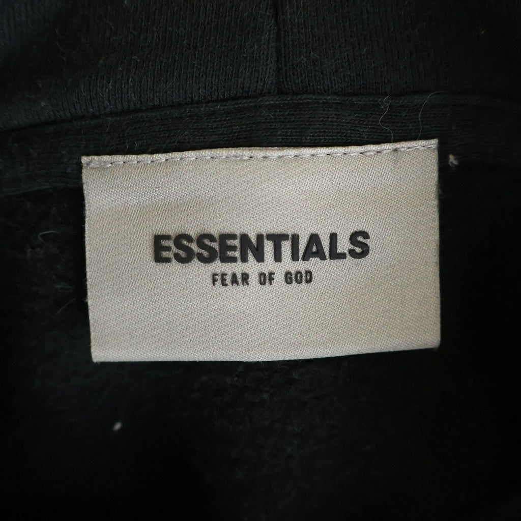 FEAR OF GOD ESSENTIALS(フィアオブゴッド エッセンシャルズ) リフレクター ロゴプリント スウェットパーカー フーディー ブラック