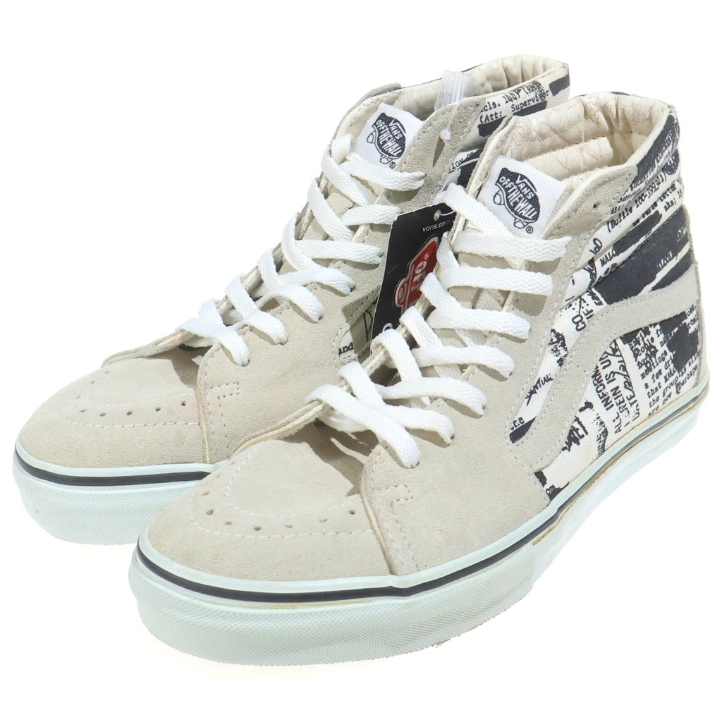 SUPREME(シュプリーム) 04AW × VANS SK8-HI SL FBI バンズ スケートハイ FBIプリント ハイカットスニーカー ホワイト US9.5/27.5cm 4892276095