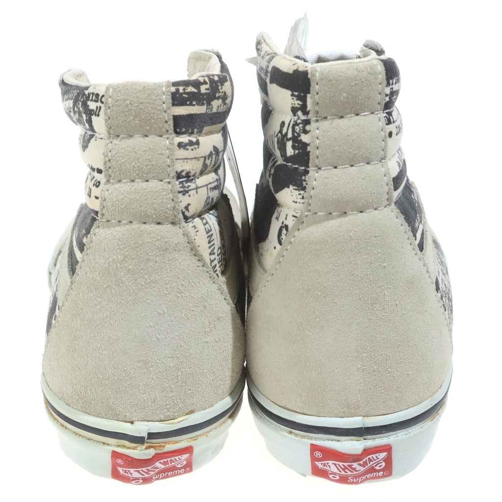 SUPREME(シュプリーム) 04AW × VANS SK8-HI SL FBI バンズ スケートハイ FBIプリント ハイカットスニーカー ホワイト US9.5/27.5cm 4892276095