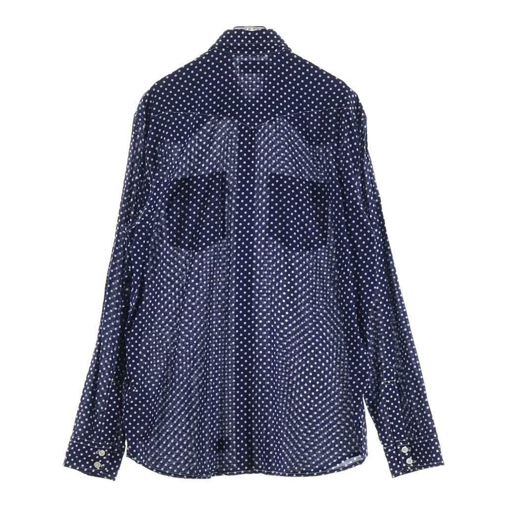 SUPREME(シュプリーム) 12AW × Levi's Western Shirt リーバイス ポルカドット柄 ウエスタン長袖シャツ ネイビー