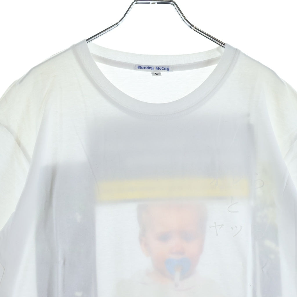 NO BRAND(ノーブランド) Blondey McCoy (ブランディーマッコイ) US AND CHEM. S/S TEE グラフィックフォト アートプリント クルーネック 半袖Tシャツ カットソー ホワイト