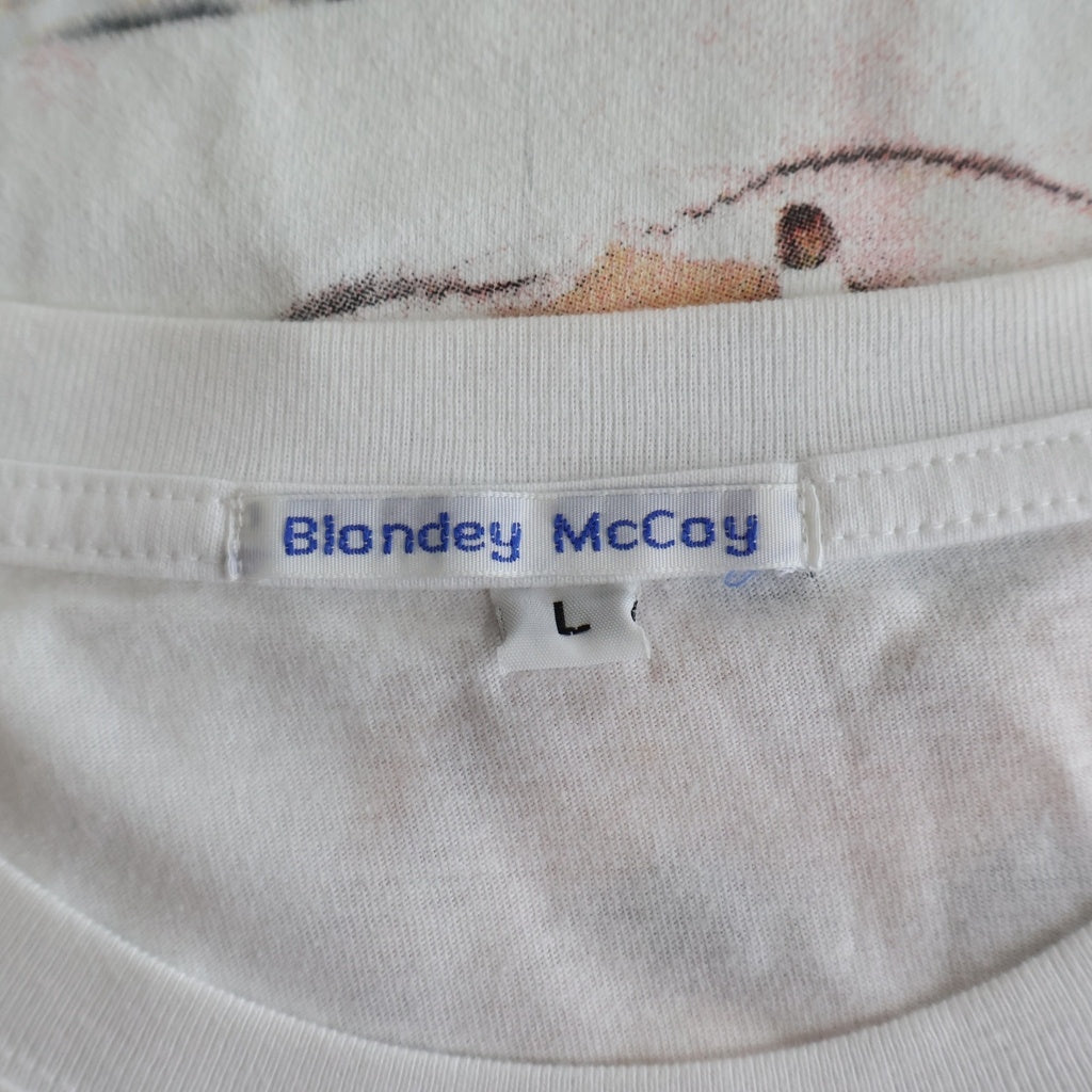 NO BRAND(ノーブランド) Blondey McCoy (ブランディーマッコイ) US AND CHEM. S/S TEE グラフィックフォト アートプリント クルーネック 半袖Tシャツ カットソー ホワイト