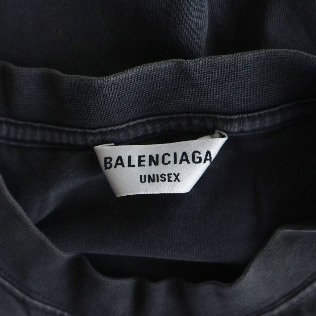 BALENCIAGA(バレンシアガ) フロントBBアイコンロゴ刺繍 半袖Tシャツ カットソー グレー 612965 TMVG7