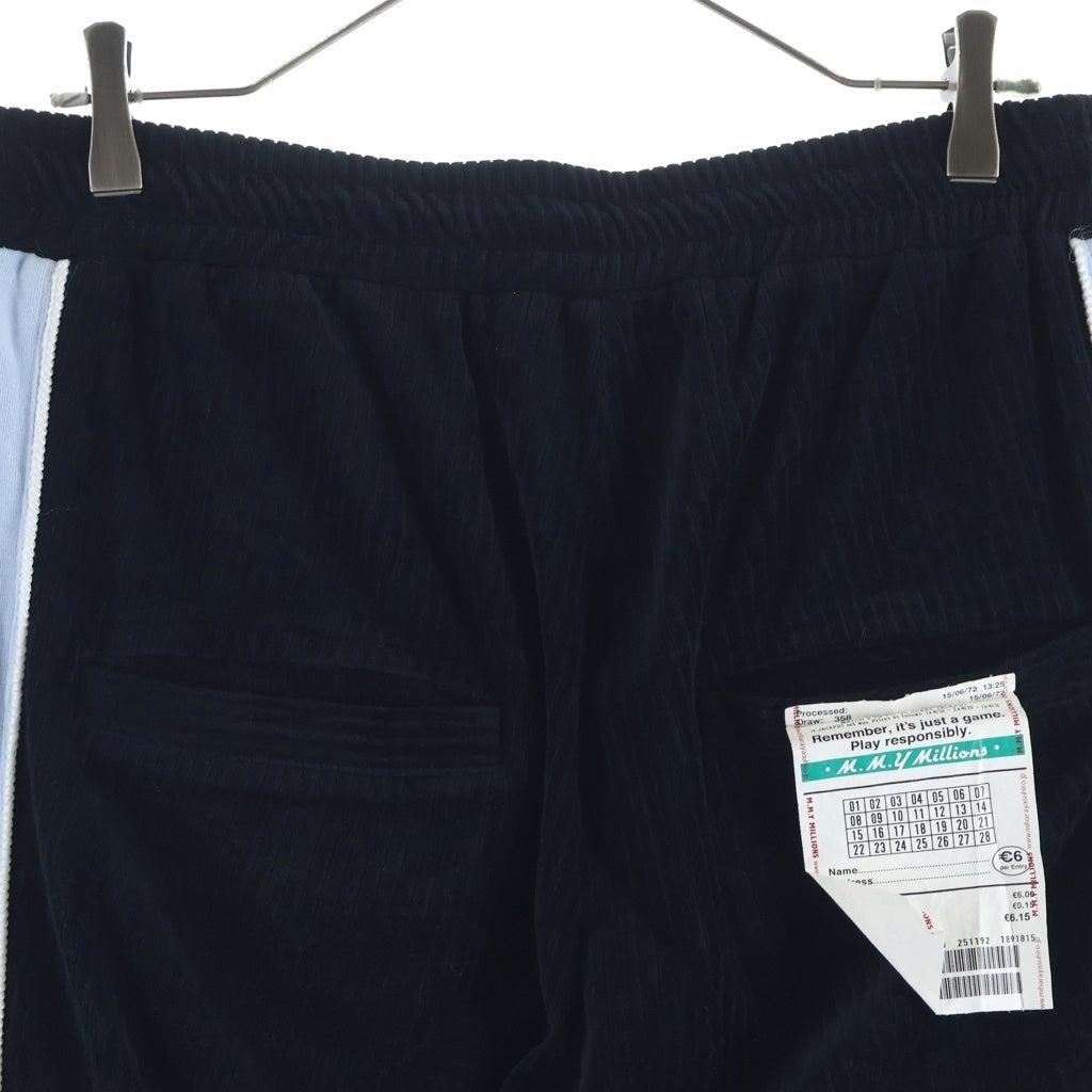 MAISON MIHARAYASUHIRO(メゾンミハラヤスヒロ) 22AW ロングワッペン コーデュロイ サイドライン スウェットパンツ ブラック A03PT663