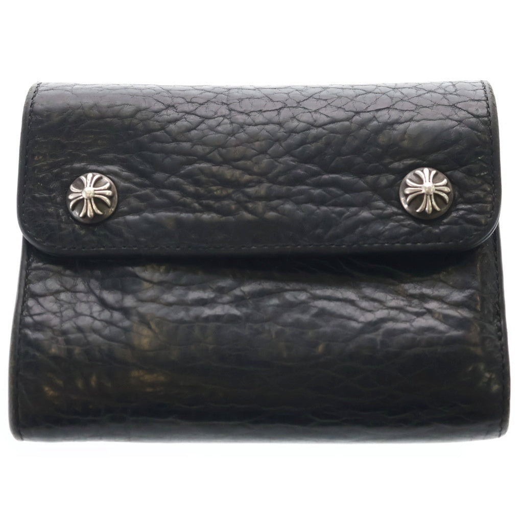 CHROME HEARTS(クロムハーツ) WAVE MINI ウェーブミニ レザーウォレット 財布 ブラックBCA373