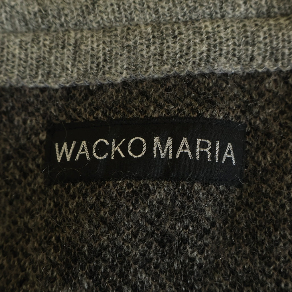 WACKO MARIA(ワコマリア) Leopard Jacquard Mohair Cardigan レオパード ジャガード モヘアニット カーディガン グレー