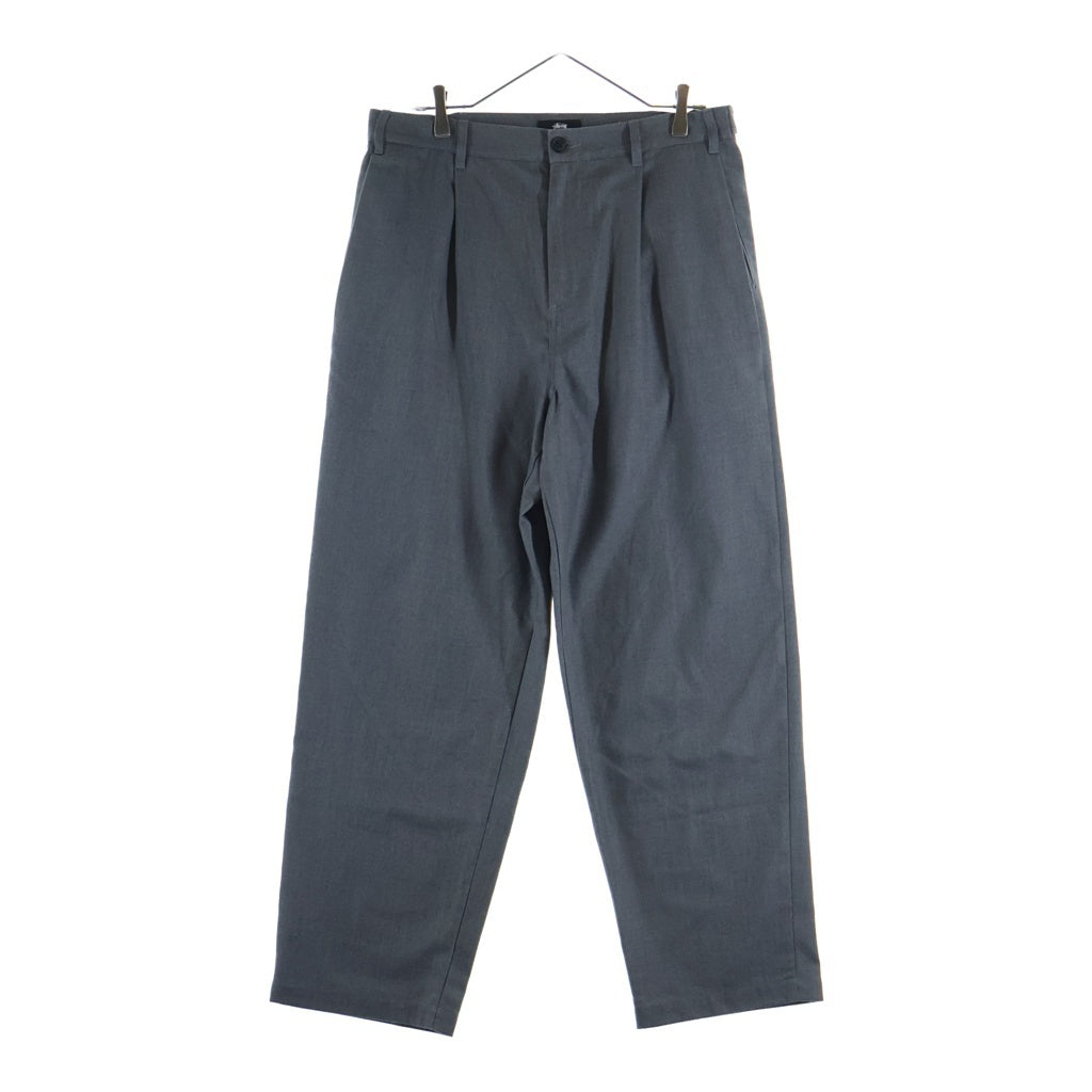 STUSSY(ステューシー) Volume Pleated Trouser ボリュームプリーツドトラウザーパンツ スラックス グレー