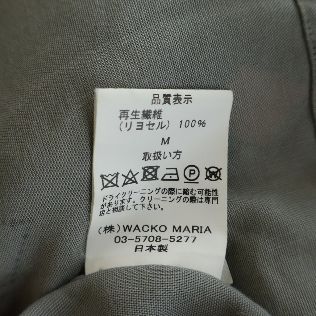 WACKO MARIA(ワコマリア) 24AW HAWAIIAN SHIRT L/S ダイヤ柄 ハワイアン オープンカラー 長袖シャツ グレー 24FW-WMS-HI04