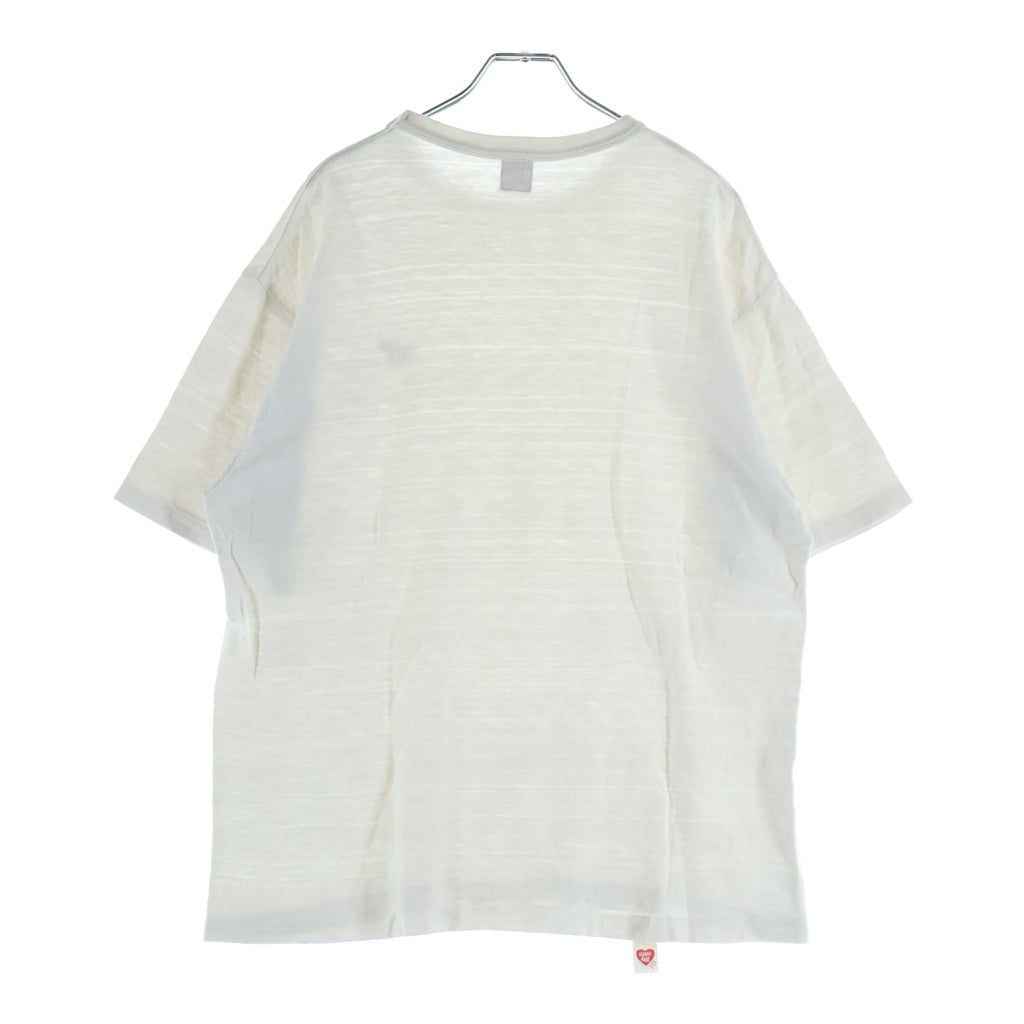 HUMAN MADE(ヒューマンメイド) Heart Badge T Shirts ハートバッチ ロゴ刺繍 クルーネック 半袖Tシャツカットソー ホワイト