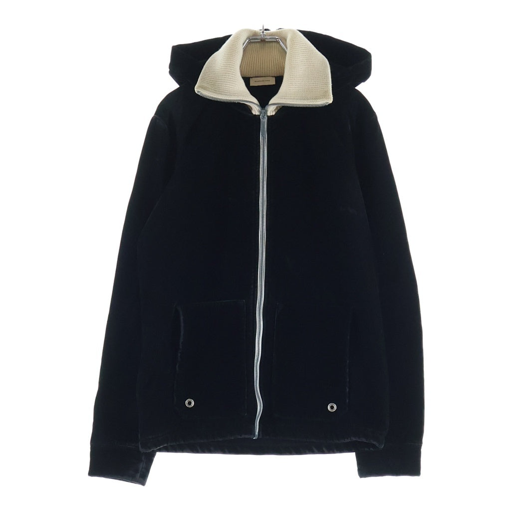 BALENCIAGA(バレンシアガ) フルジップ ニット切り替え ベロアブルゾン ブラック 274808ーTV537