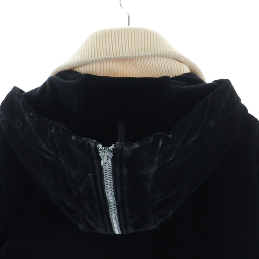 BALENCIAGA(バレンシアガ) フルジップ ニット切り替え ベロアブルゾン ブラック 274808ーTV537