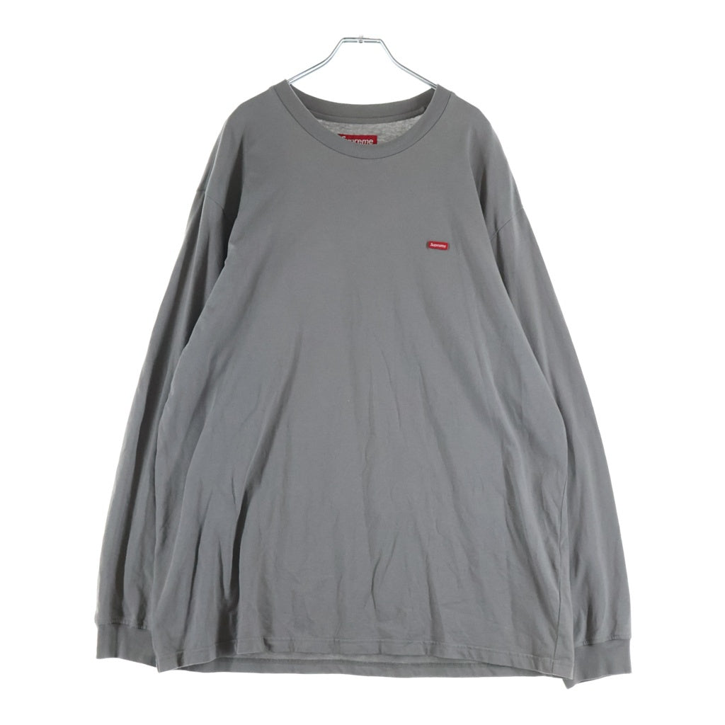 SUPREME(シュプリーム) 26SS Small Box Logo スモールボックスロゴ クルーネック ロングスリーブ カットソー チャコール