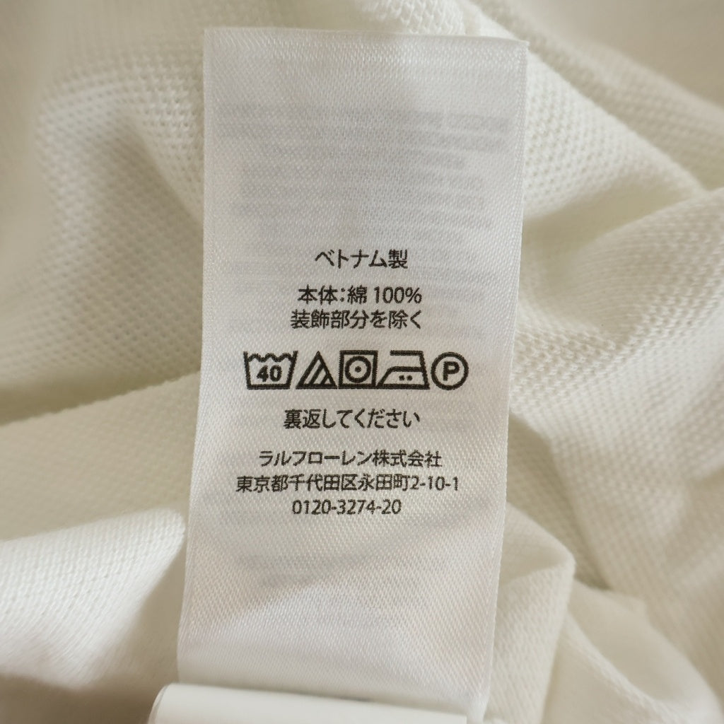 POLO RALPH LAUREN(ポロラルフローレン) BIG PONY フロントビッグポニー刺繍 半袖ポロシャツ ホワイト