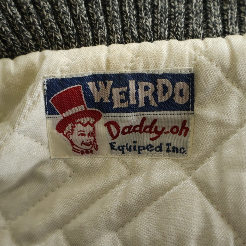 weirdo(ウィアード) 10AW D.O.E. Pharaoh Jacket TALONジップ バック ホットロッド刺繍 ウール ファラオジャケット ブラック WRD-10-FW-01