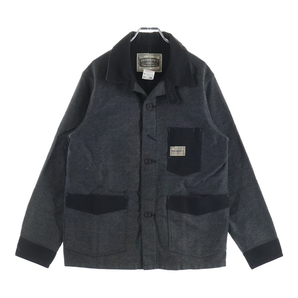 PHERROW'S(フェローズ) Coveralls Jacket カバーオール ジャケット ブラック