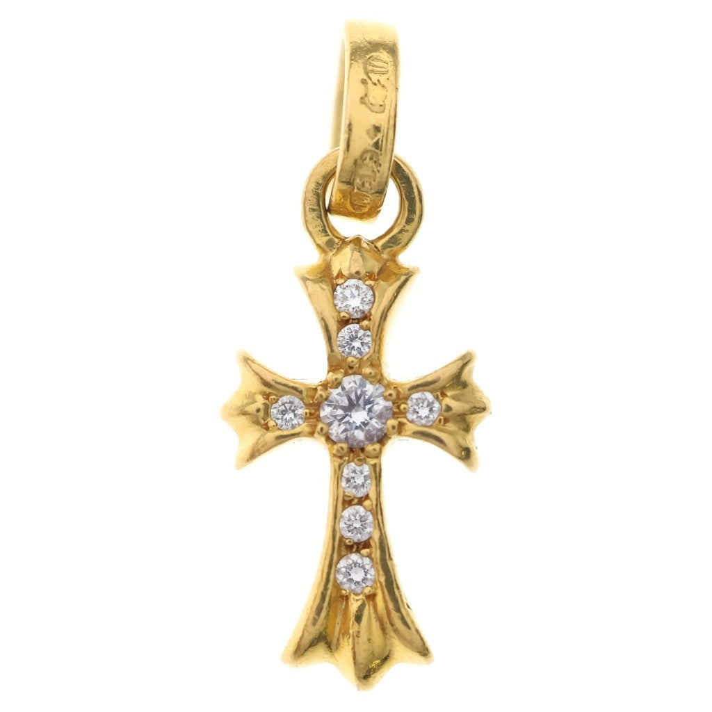 CHROME HEARTS(クロムハーツ) 22K CRS BBYFAT P/DIA ベイビーファットクロス PAVEダイヤ ペンダントトップ ゴールド BCA035