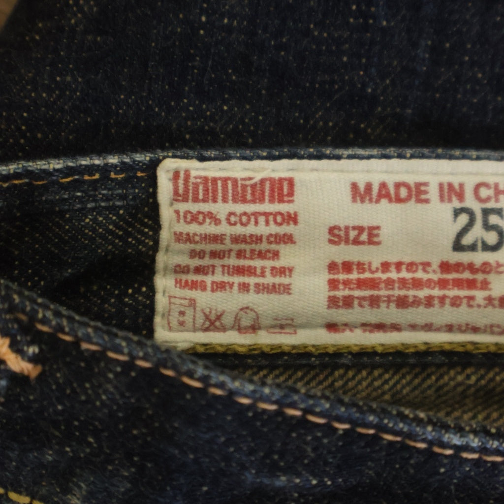 Yamane(ヤマネ) Flower Embroidery Flare Denim フラワー刺繍 赤耳 ボタンフライ フレアデニム パンツ インディゴ レディース