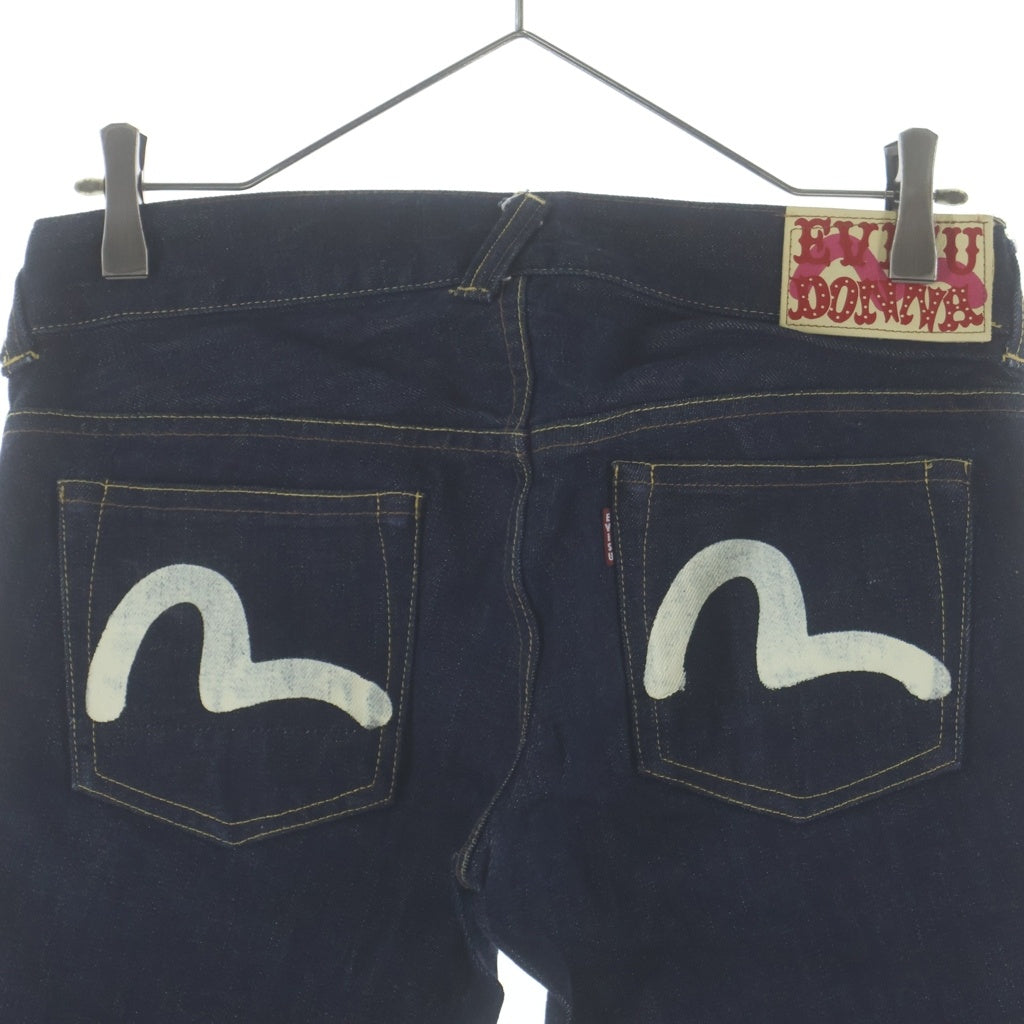 EVISU(エビス) エビスドンナ デニムパンツ カモメ ペイント ジーンズ インディゴ レディース