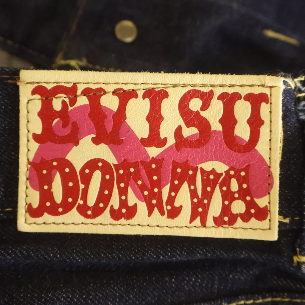 EVISU(エビス) エビスドンナ デニムパンツ カモメ ペイント ジーンズ インディゴ レディース