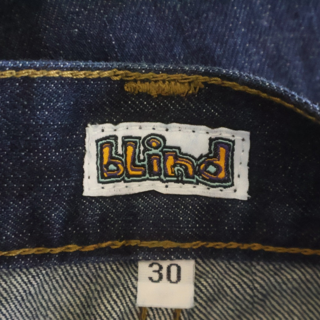 NO BRAND(ノーブランド) 【BLIND ブラインド】90s OLD SK8 USA製 オールドスケート バギー ストレートデニムパンツ インディゴ