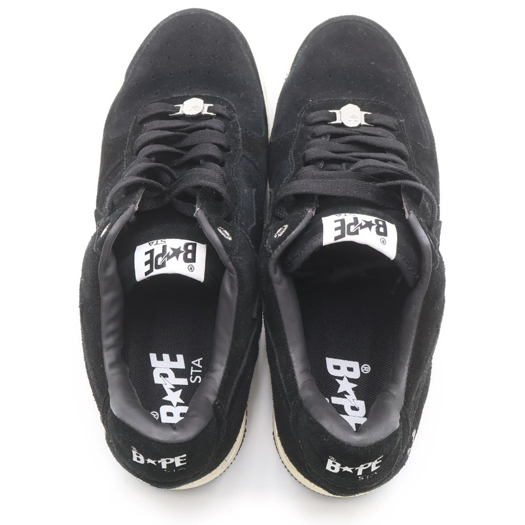 A BATHING APE(アベイシングエイプ) BAPE STA SUEDE ベイプスター スエードレザー ローカットスニーカー ブラック US11/29cm 0ZXSH191004MH