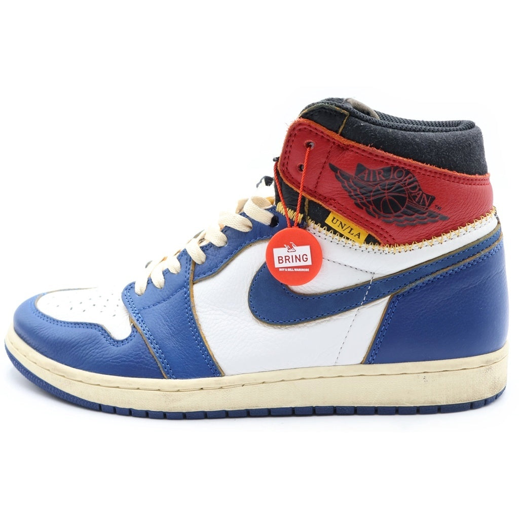 NIKE(ナイキ) ×UNION AIR JORDAN 1 RETRO HI NRG ユニオン エアジョーダン1 レトロ ハイカットスニーカー ホワイト/ブルー/レッド US11/29cm BV1300-146