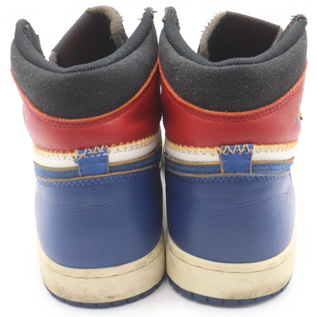 NIKE(ナイキ) ×UNION AIR JORDAN 1 RETRO HI NRG ユニオン エアジョーダン1 レトロ ハイカットスニーカー ホワイト/ブルー/レッド US11/29cm BV1300-146