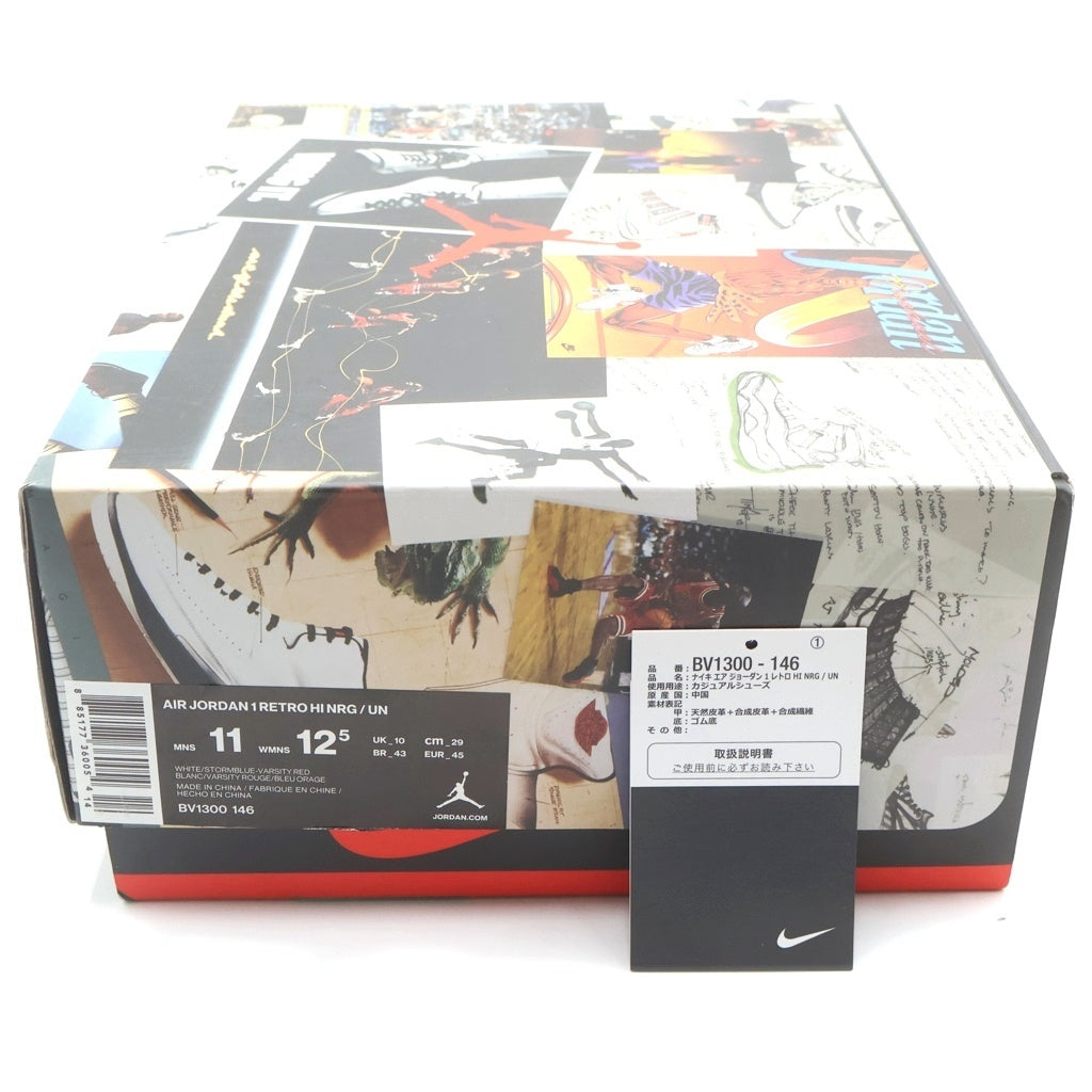 NIKE(ナイキ) ×UNION AIR JORDAN 1 RETRO HI NRG ユニオン エアジョーダン1 レトロ ハイカットスニーカー ホワイト/ブルー/レッド US11/29cm BV1300-146