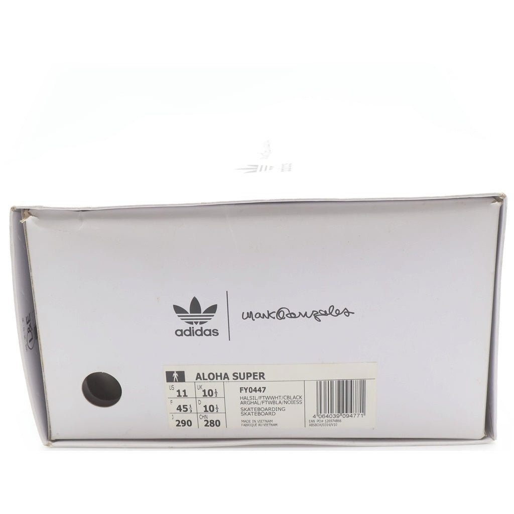 adidas(アディダス) ×Mark Gonzales ALOHA SUPER マークゴンザレス アロハ スーパー スエードレザー ローカットスニーカー ブラック/パープル US11/29cm FY0447
