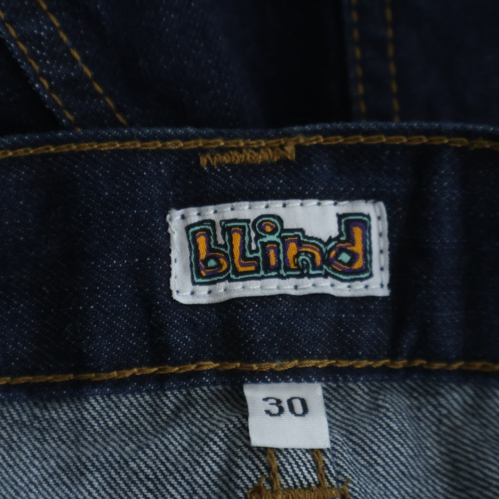 NO BRAND(ノーブランド) 【BLIND ブラインド】90s OLD SK8 USA製 オールドスケート バギー ストレートデニムパンツ インディゴ
