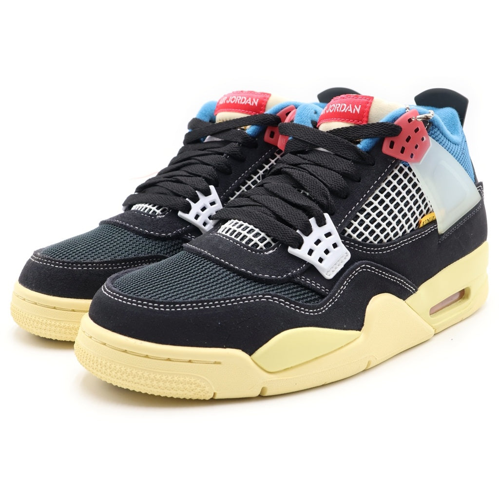 NIKE(ナイキ) ×UNION AIR JORDAN 4 Off Noir ユニオン エアジョーダン4 オフノワール スニーカー ブラック/ブルー US8/26cm DC9533-001