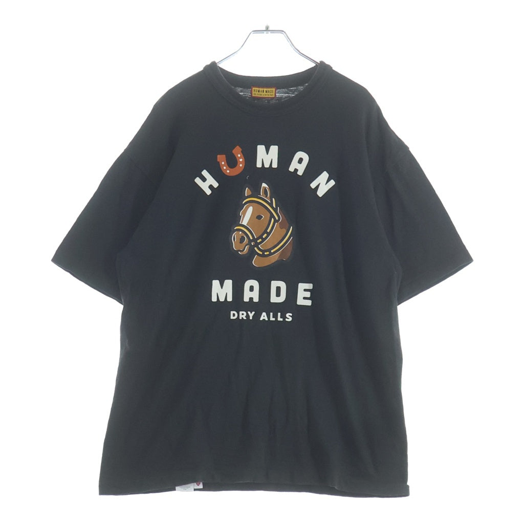 HUMAN MADE(ヒューマンメイド) Horse Graphic Tee うま グラフィック クルーネック 半袖Tシャツカットソー ブラック