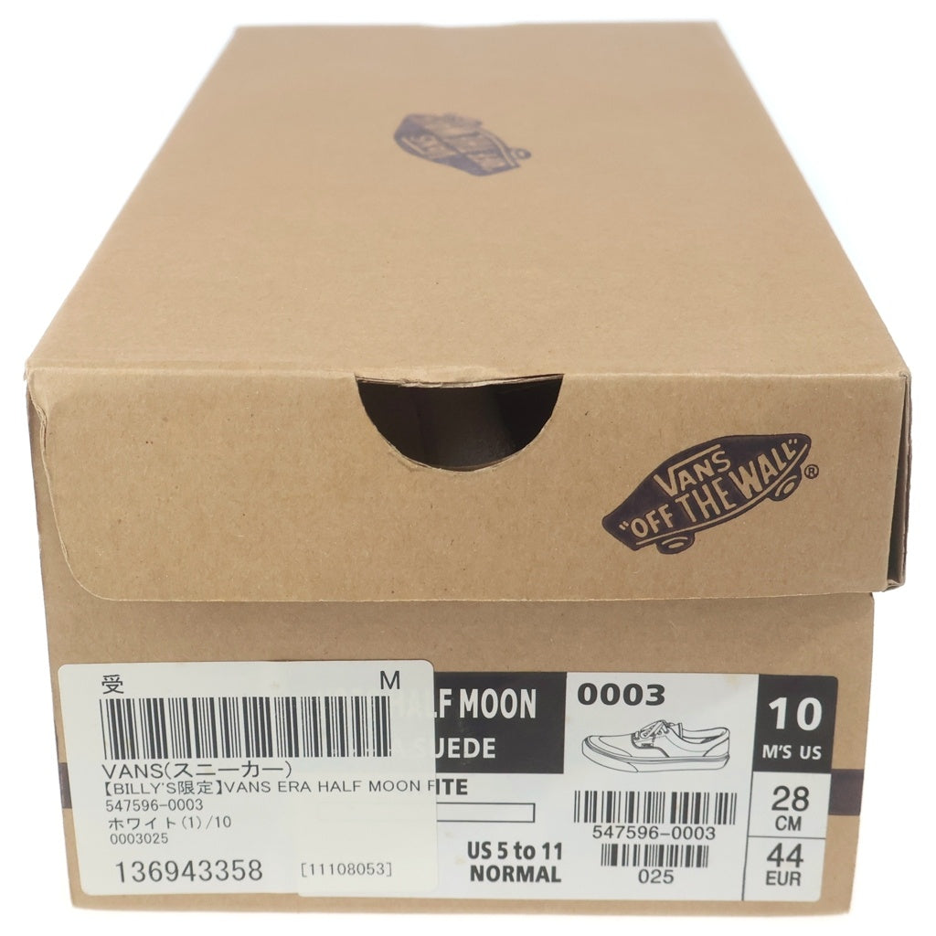 VANS(ヴァンズ) × BILLY'S ERA HALF MOON ビリーズ限定 エラ ハーフムーン スエード ローカットスニーカー ホワイト US10/28cm 547596-0003